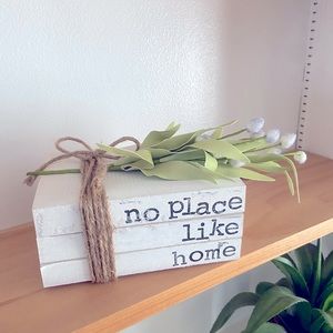 Spring farmhouse bookstack